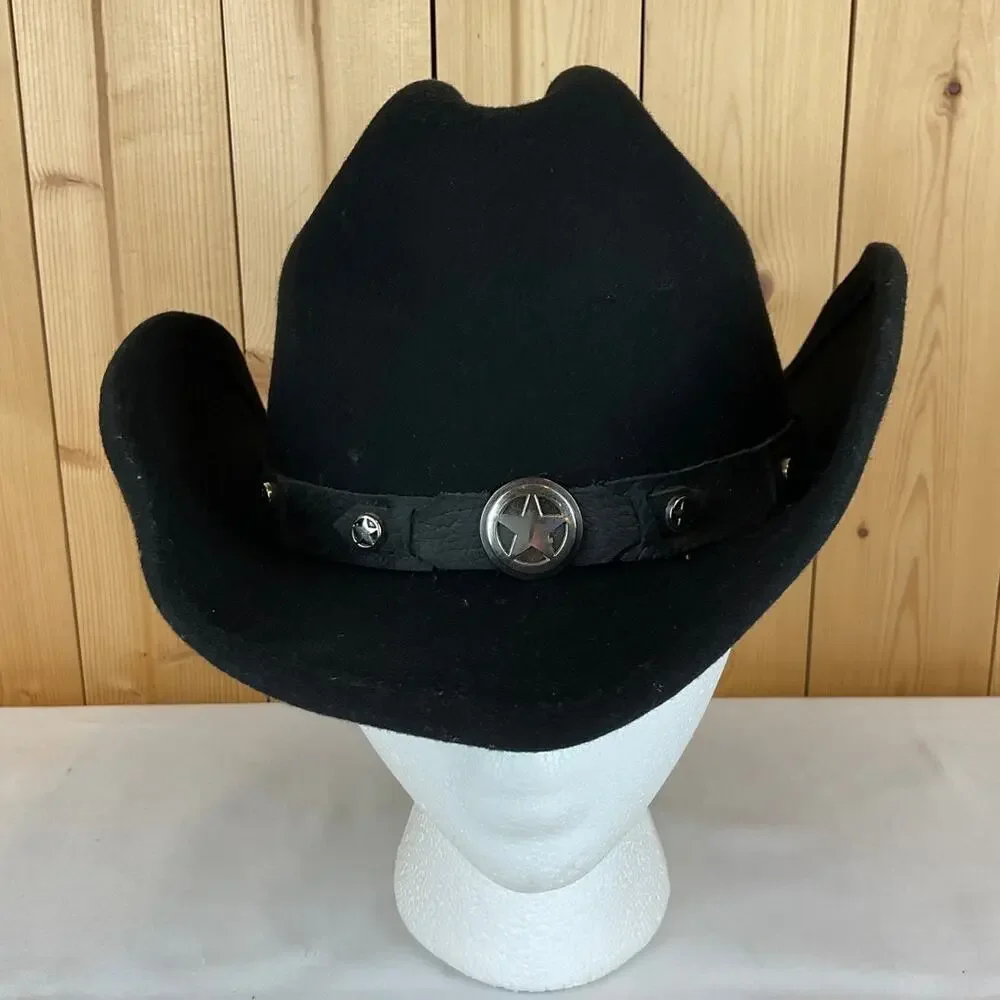 Cody James Boys' Sidekick Felt Cowboy Hat, Black - Size XL